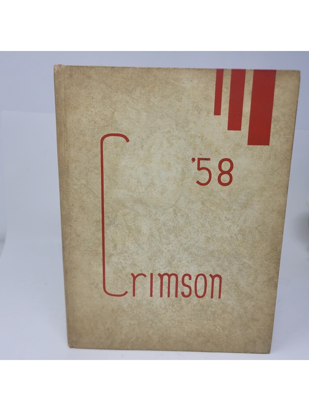 1958 Attica High School Yearbook Crimson Attica Indiana Fountain County Signed